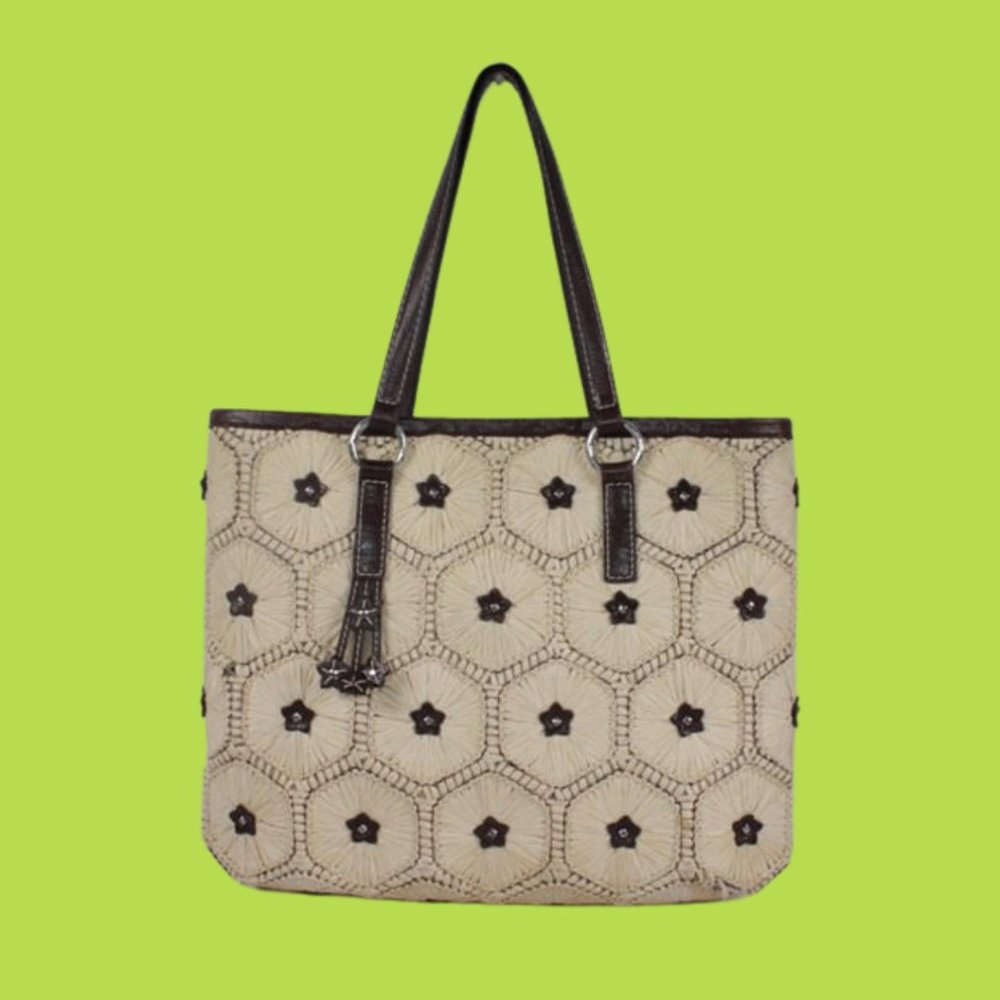 Brighton Straw/Woven Envelope Shoulder Bag